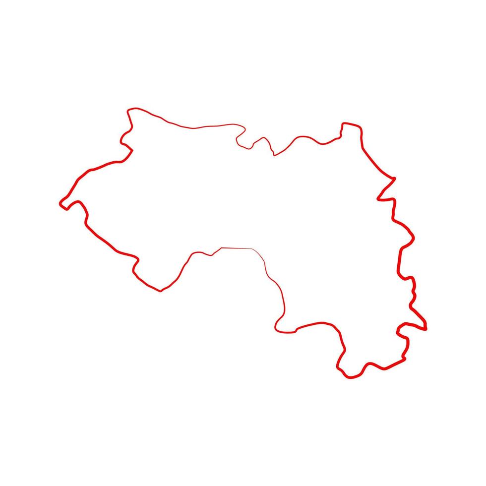 Guinea-Karte auf weißem Hintergrund vektor