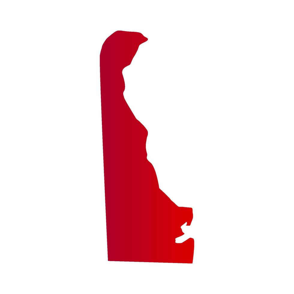 Delaware-Karte auf weißem Hintergrund vektor