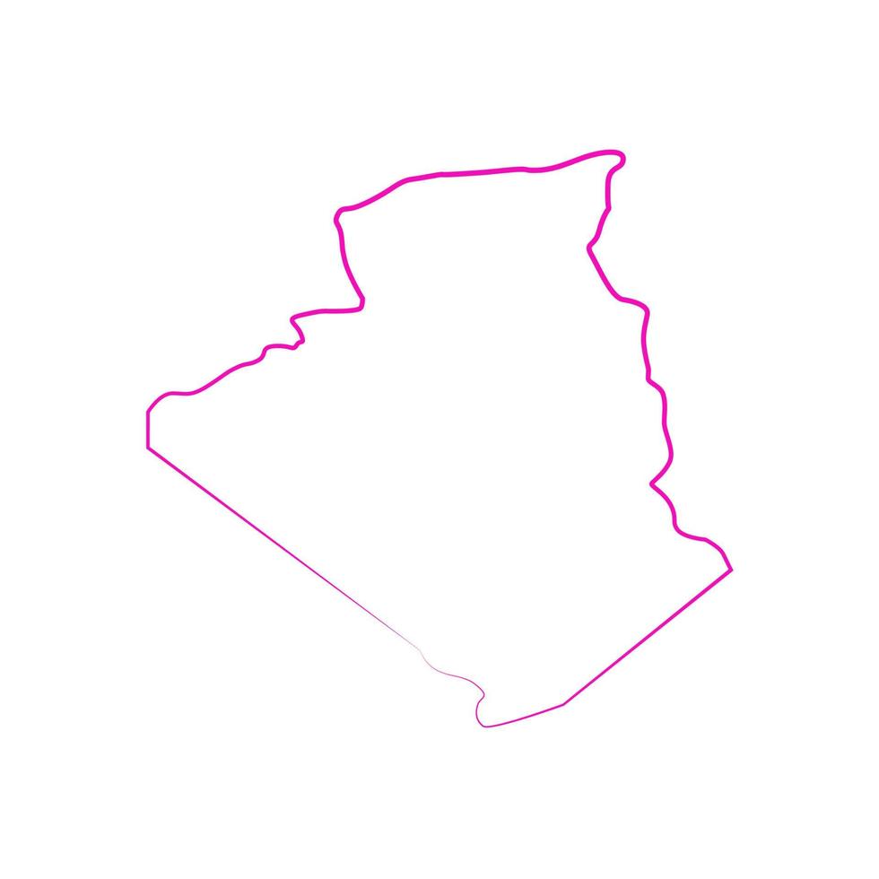 Algeriet karta på vit bakgrund vektor