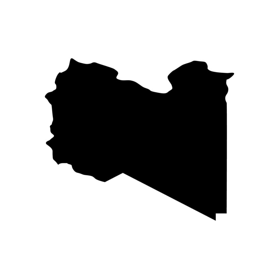 libyen karta på vit bakgrund vektor