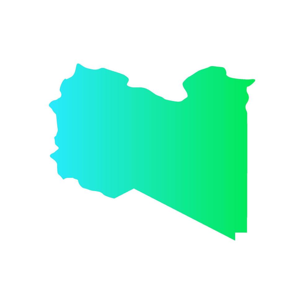 Libyen-Karte auf weißem Hintergrund vektor