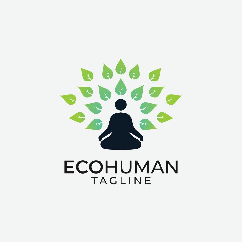enkel wellness eco logotyp designmall vektor