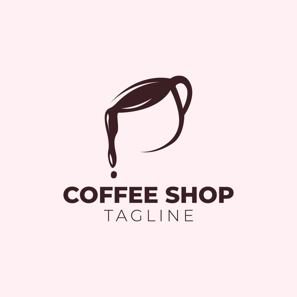 kaffe retro logotypdesign vektor