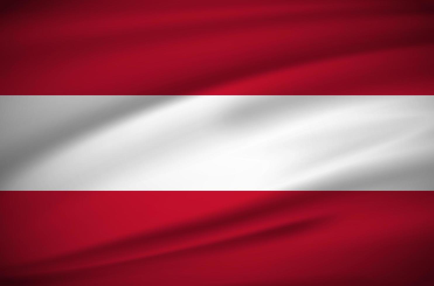 realistischer gewellter österreich-flaggenhintergrundvektor. österreich unabhängigkeitstag vektorillustration. vektor