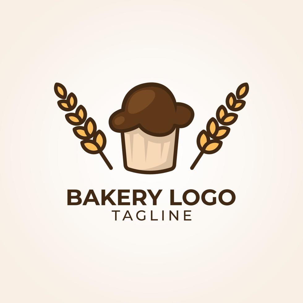 bageri bröd logotyp vektor