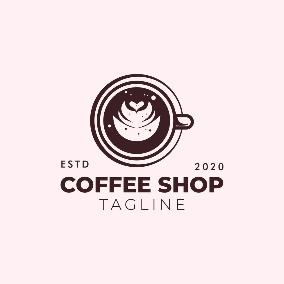 kaffe retro logotypdesign vektor