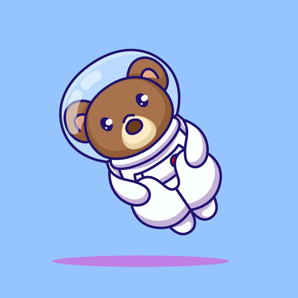 astronaut nallebjörn vektor