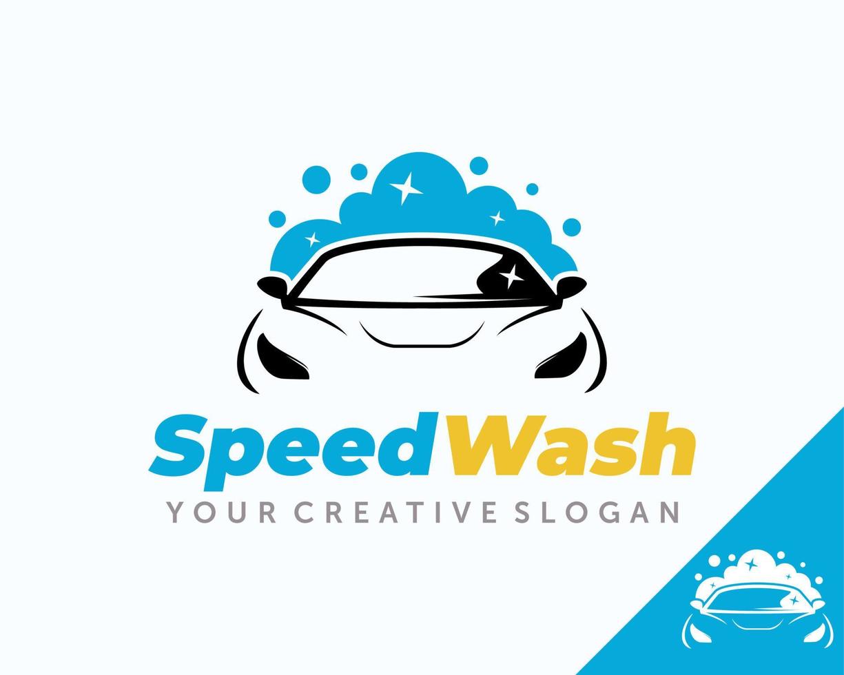 logotyp för biltvätt. rengöring bil logotyp design vektor