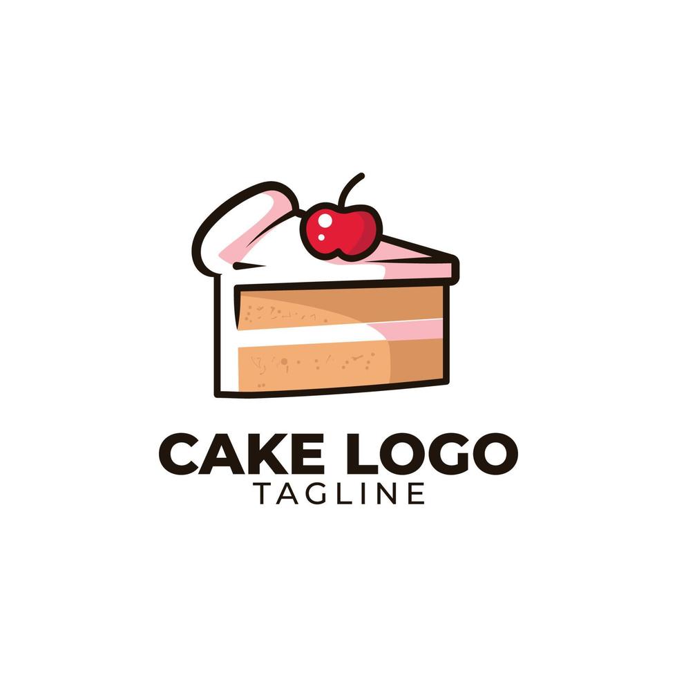 Kuchen-Dessert-Logo vektor