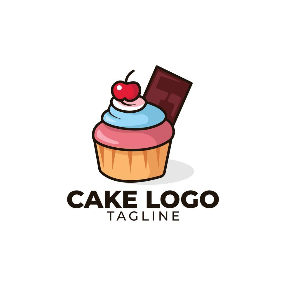 Kuchen-Dessert-Logo vektor