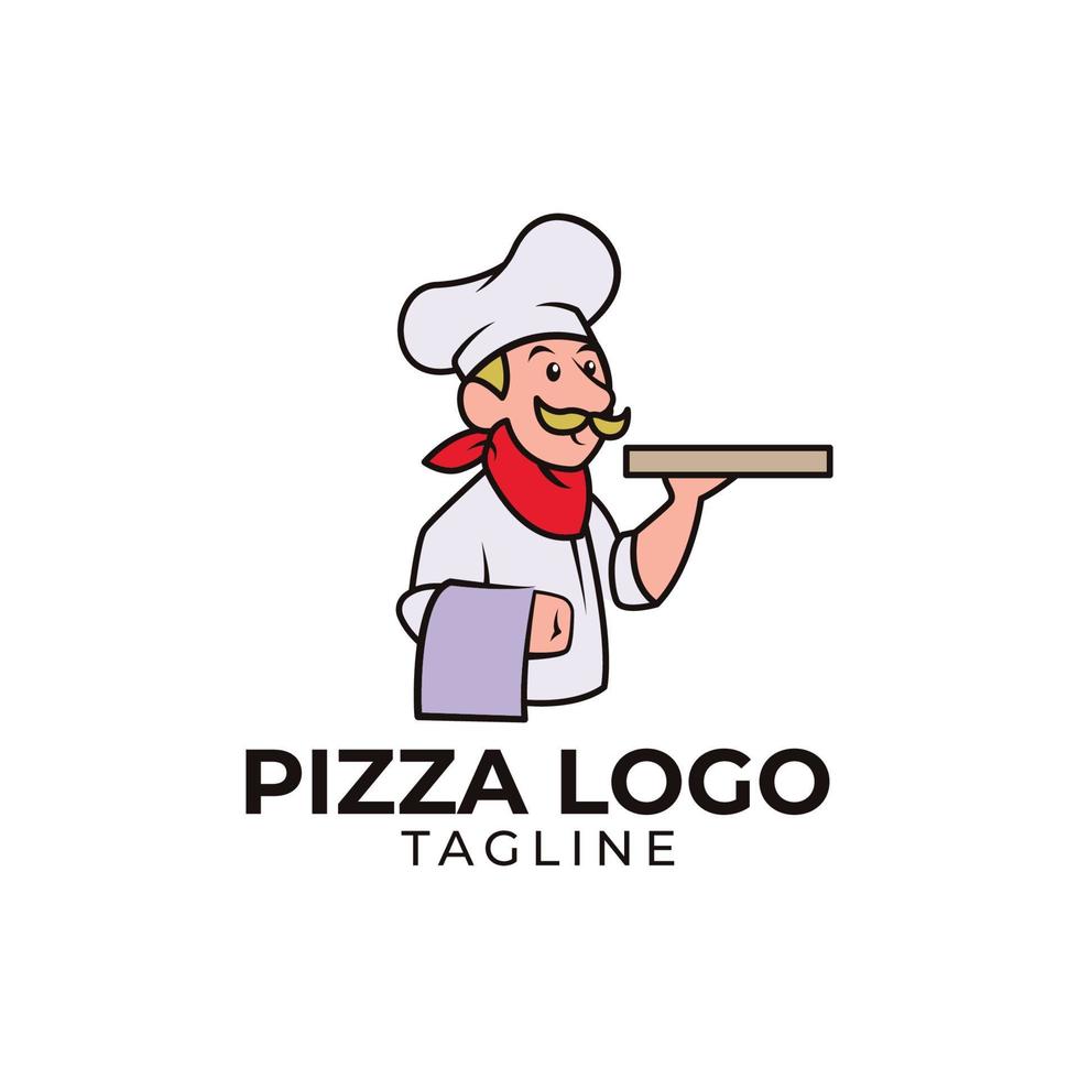 Pizza-Logo-Design vektor