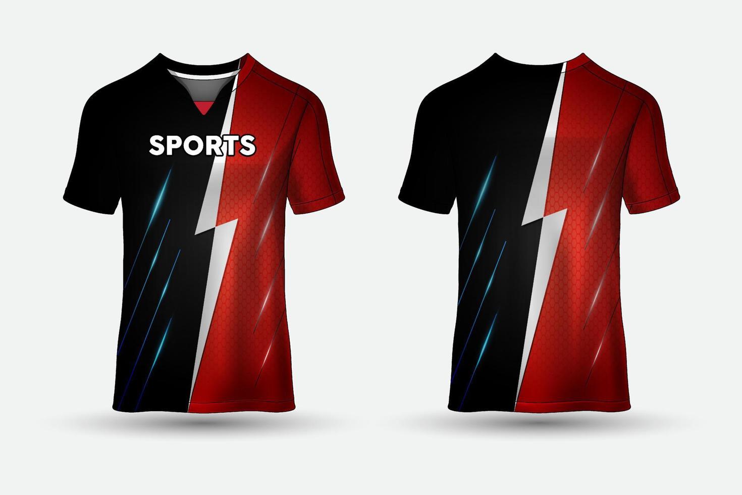 Modernes abstraktes T-Shirt mit abstraktem Trikot, geeignet für Rennen, Fußball, Gaming, Motocross, Gaming, Radfahren. vektor