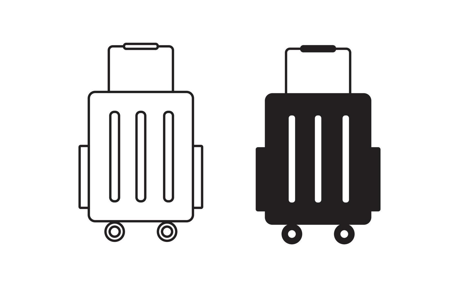 resväska bagage ikonuppsättning illustration vektor