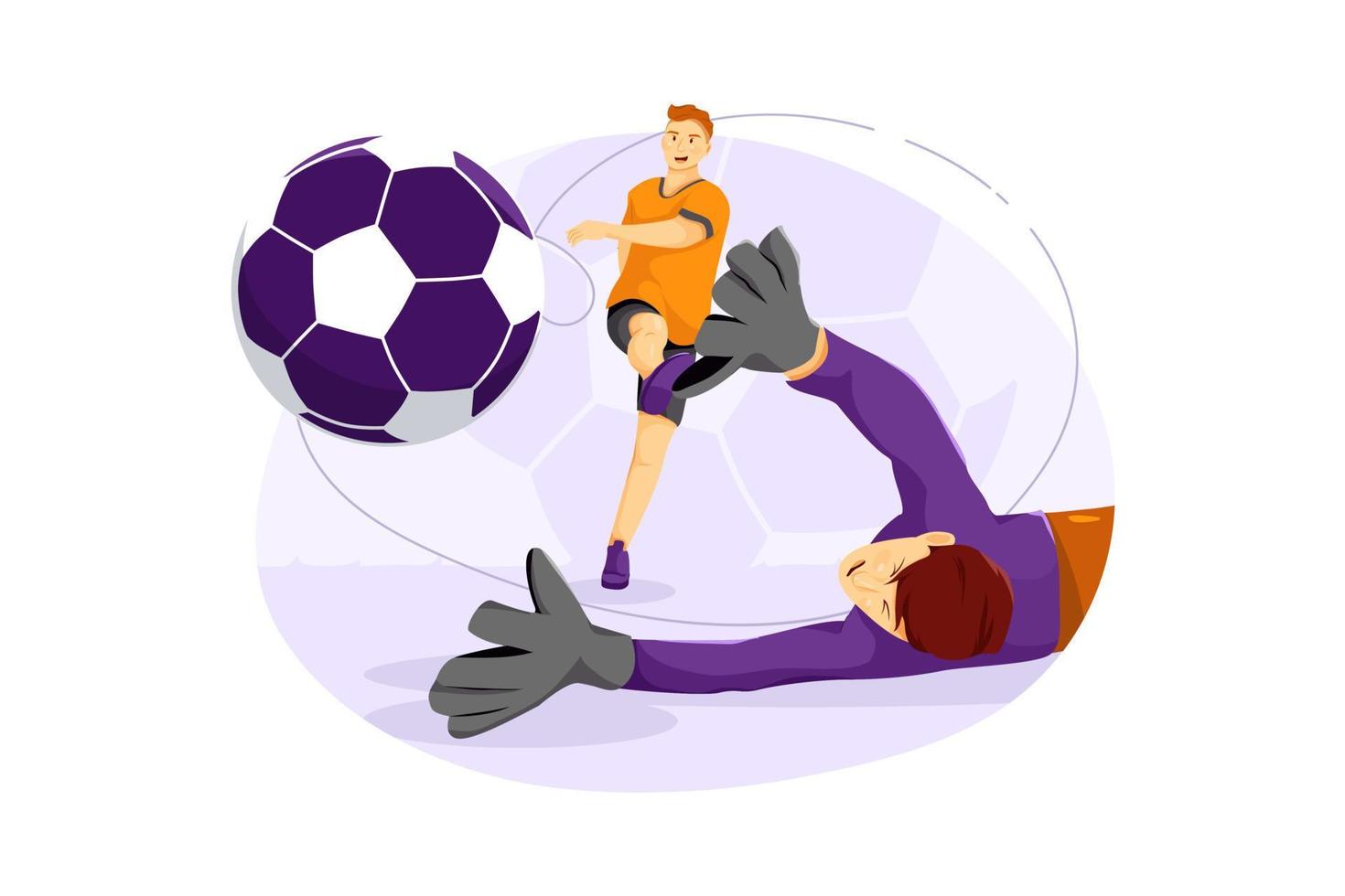 fotboll platt illustration koncept vektor