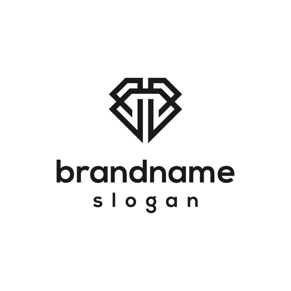 vektorgrafik av diamant logotyp formgivningsmall vektor