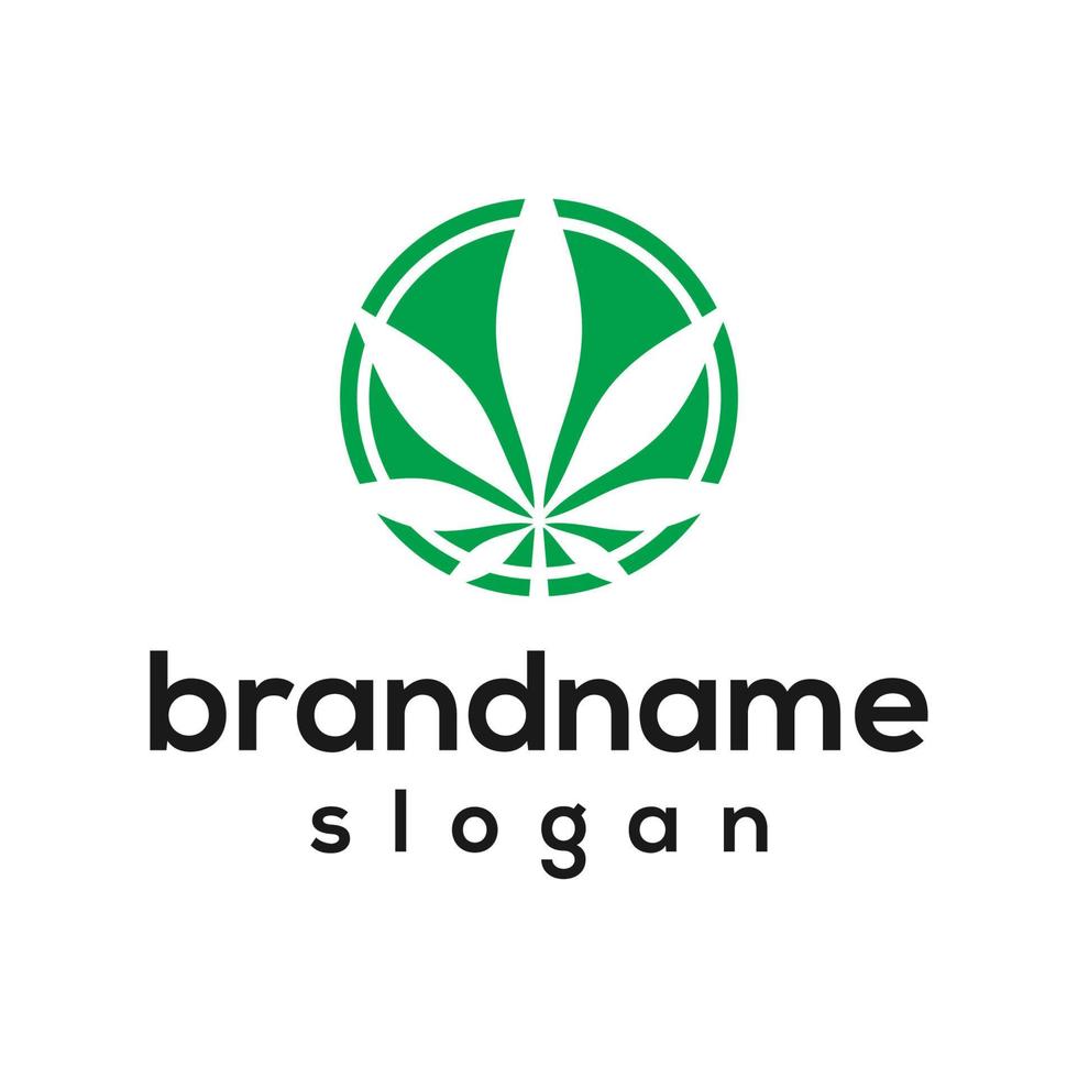 Vektorgrafik der Cannabis-Logo-Designvorlage vektor