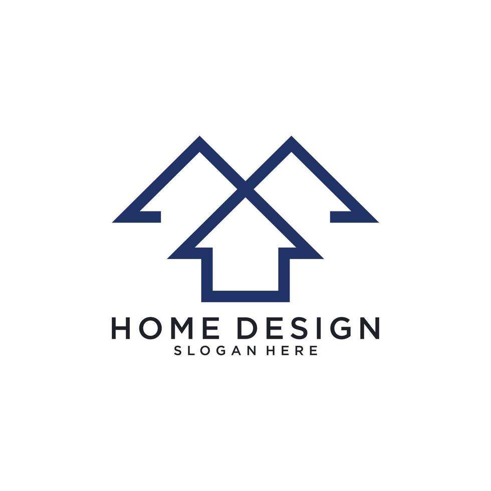 Immobilien-Logo-Vektor-Home-Design-Konzept. vektor