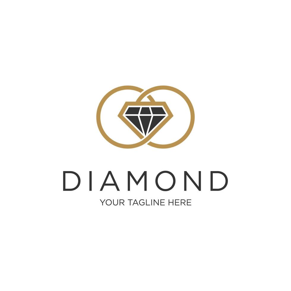 kreativa diamant koncept logotyp formgivningsmall. vektor