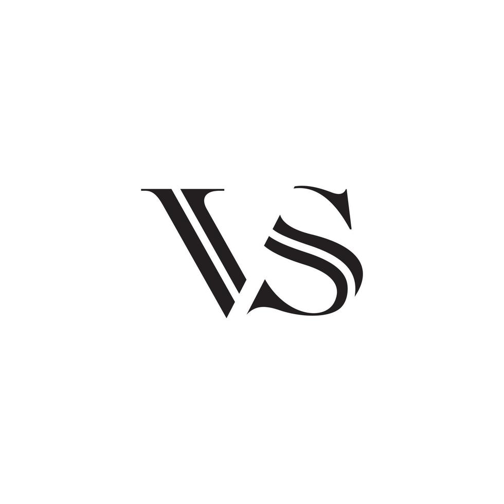 vs oder sv Brief Logo Design Vektor. vektor