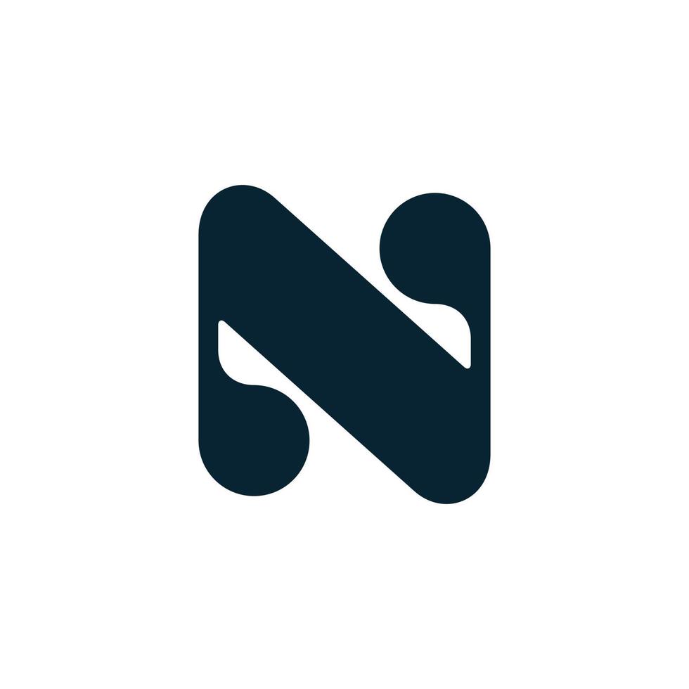n Anfangsbuchstaben-Logo-Design-Vektorvorlage. vektor