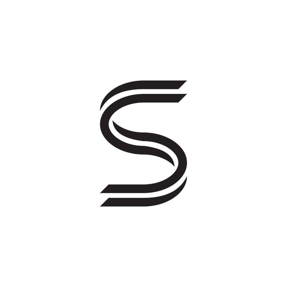 ss oder s anfangsbuchstabe logo design vector on
