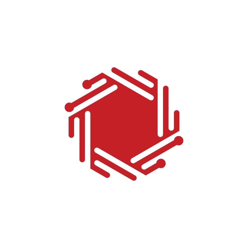 Technologie-Vektor-Icon-Logo-Design. Leiterplatte vektor