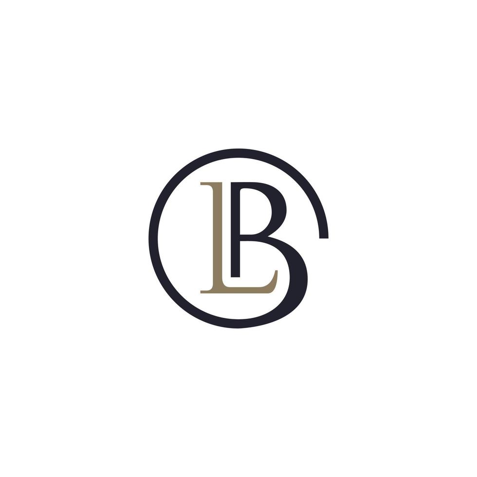 lb eller bl bokstav logotyp design vektor. vektor