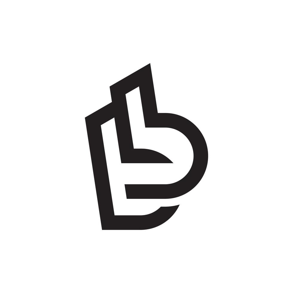 b eller bb första bokstaven logotyp designkoncept. vektor