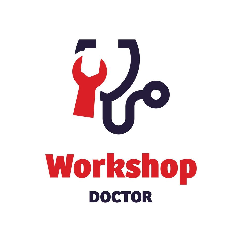 logotyp för verkstadsläkare vektor