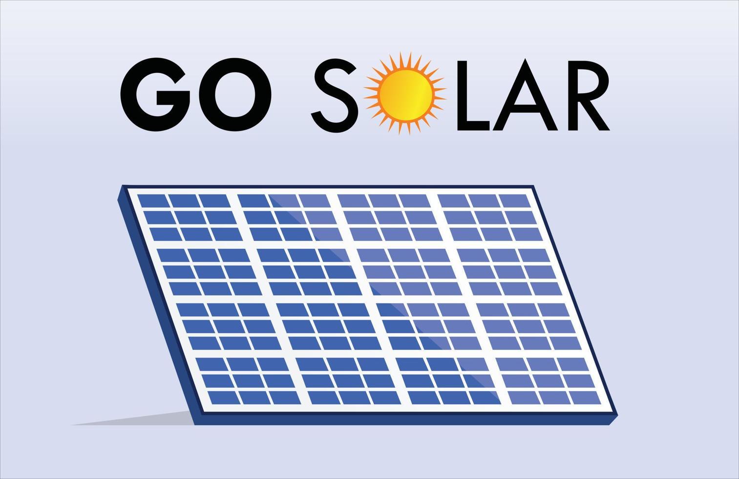 gå solenergi grafisk illustration för solpanel ren el grön förnybar hållbar energi självmedvetenhet innovativ infografisk miljö natur banner meddelande global uppvärmning mall vektor