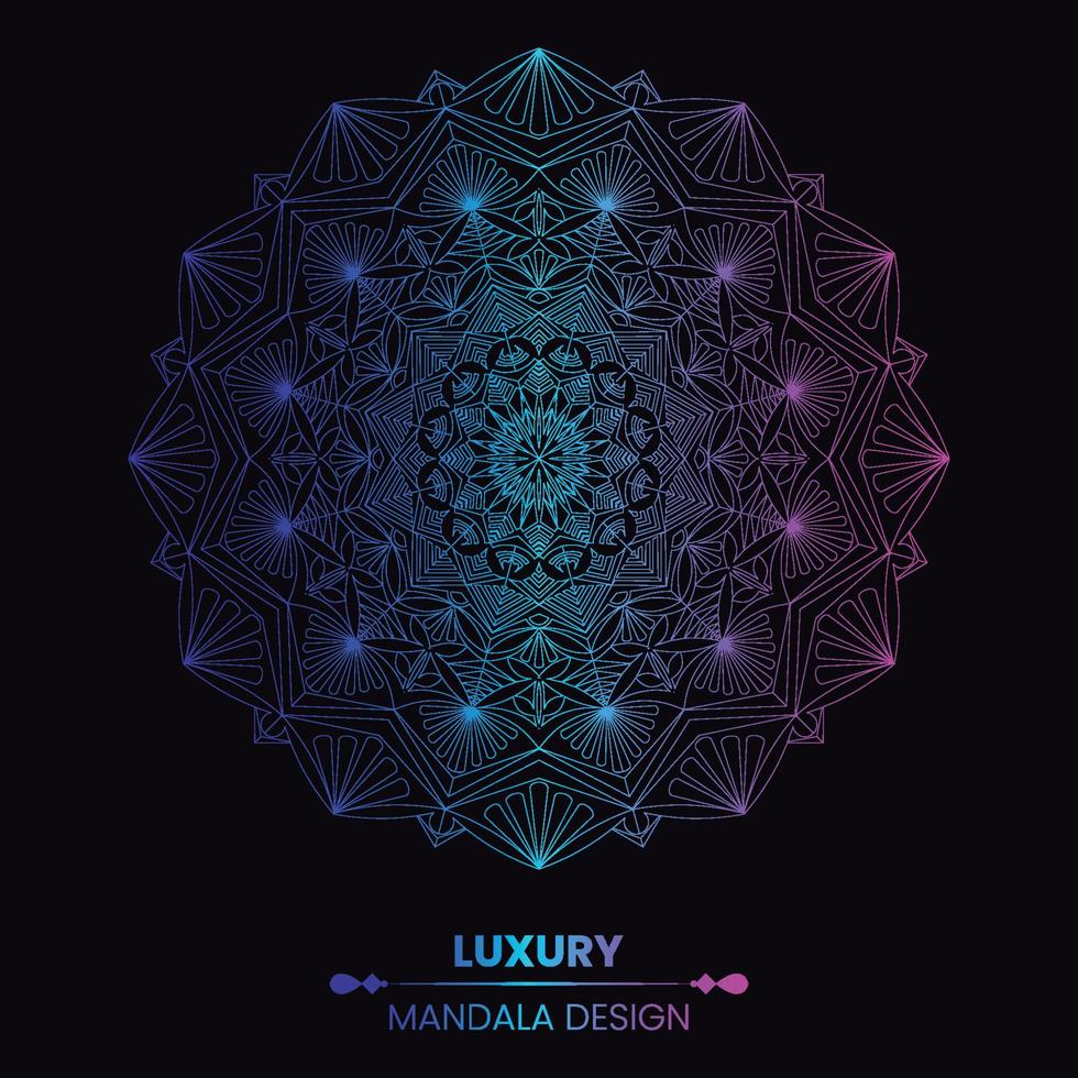 Luxuriöser dekorativer Mandala-Design-Hintergrund in Multicolor vektor