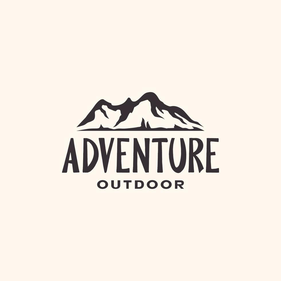 Vintage Mountain Outdoor Wandern Logo Design Vektorgrafik Symbol Symbol Illustration kreative Idee vektor