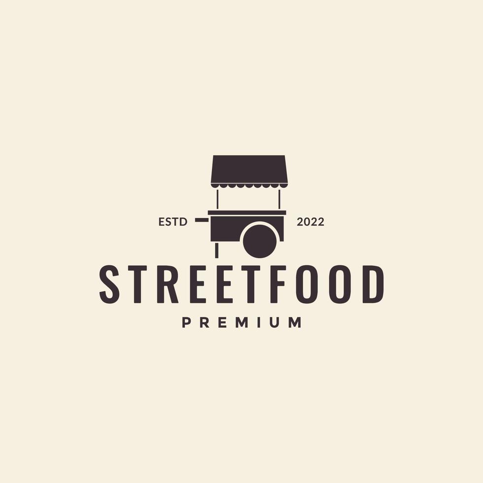 traditionelle Street Food Stand Logo Design Vektorgrafik Symbol Symbol Illustration kreative Idee vektor