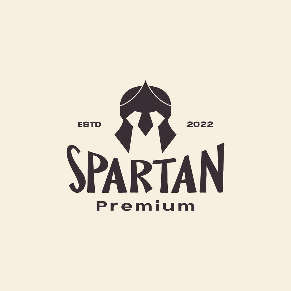 vintage einfache spartanische helm logo design vektorgrafik symbol symbol illustration kreative idee vektor