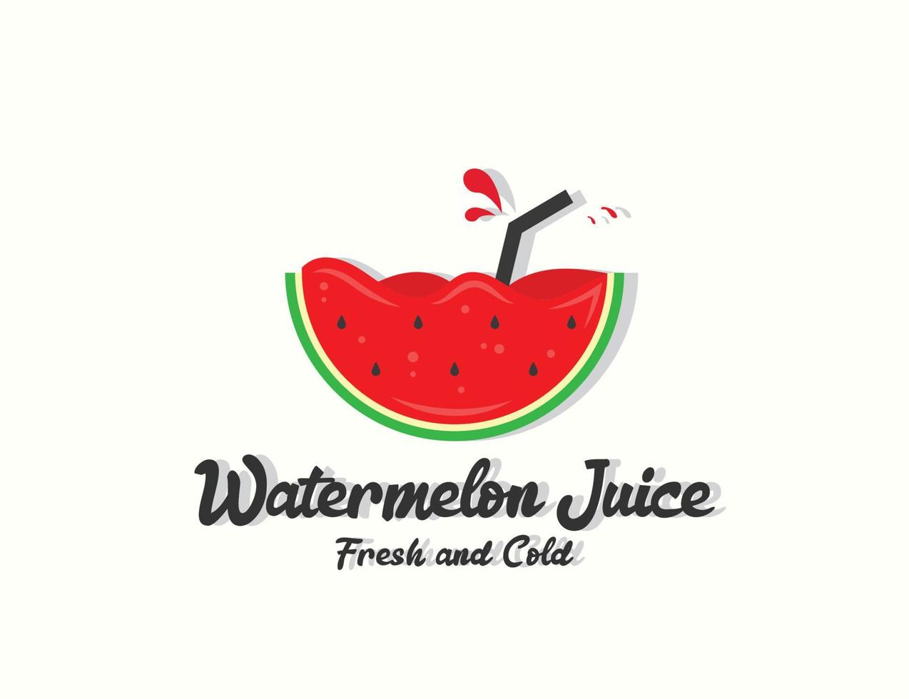 vattenmelon juice logotyp design vektor