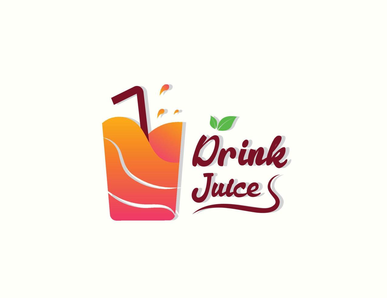 färsk juice logotyp design vektor