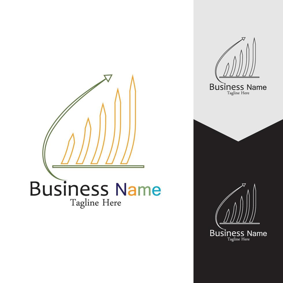 business marknadsföring och finans vektor logotyp koncept malldesign