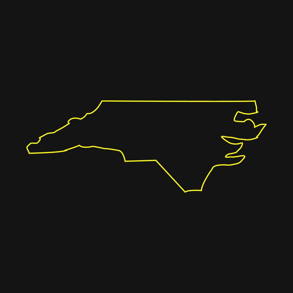 Karte von North Carolina illustriert vektor