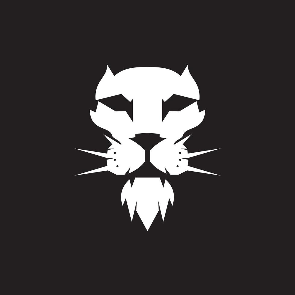 vektor illustration av lejon ansikte på svart bakgrund
