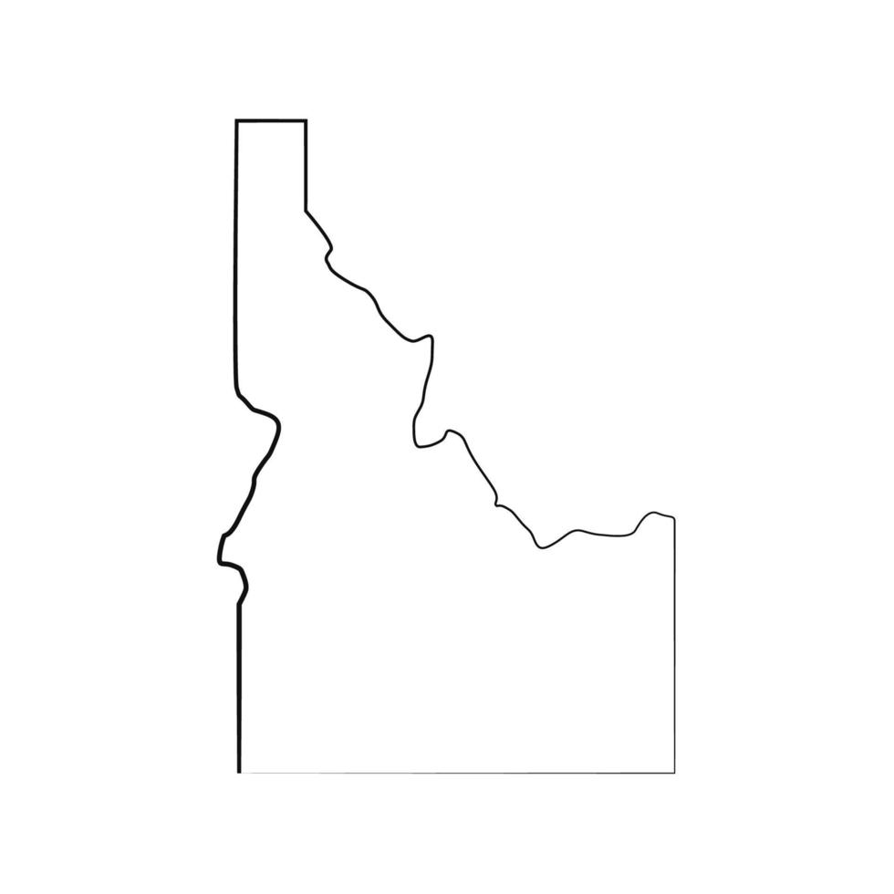 Idaho-Karte auf weißem Hintergrund vektor