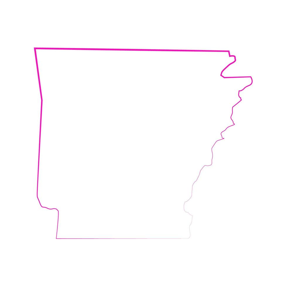 Arkansas-Karte auf weißem Hintergrund vektor