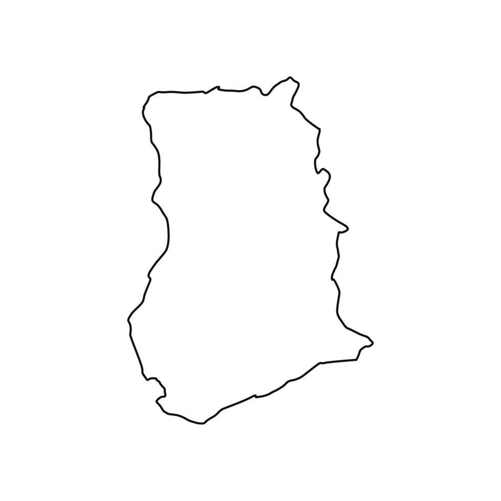 ghana karta på vit bakgrund vektor