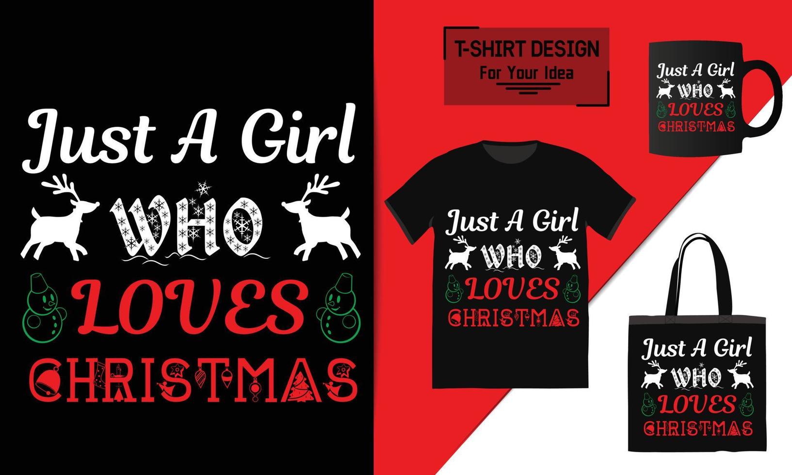 Weihnachts-T-Shirt-Schriftzug-Zitat, Weihnachts-T-Shirt-Design, Typografie-Vektor, eine Tasse und lustige Weihnachten, bereit zum Drucken vektor