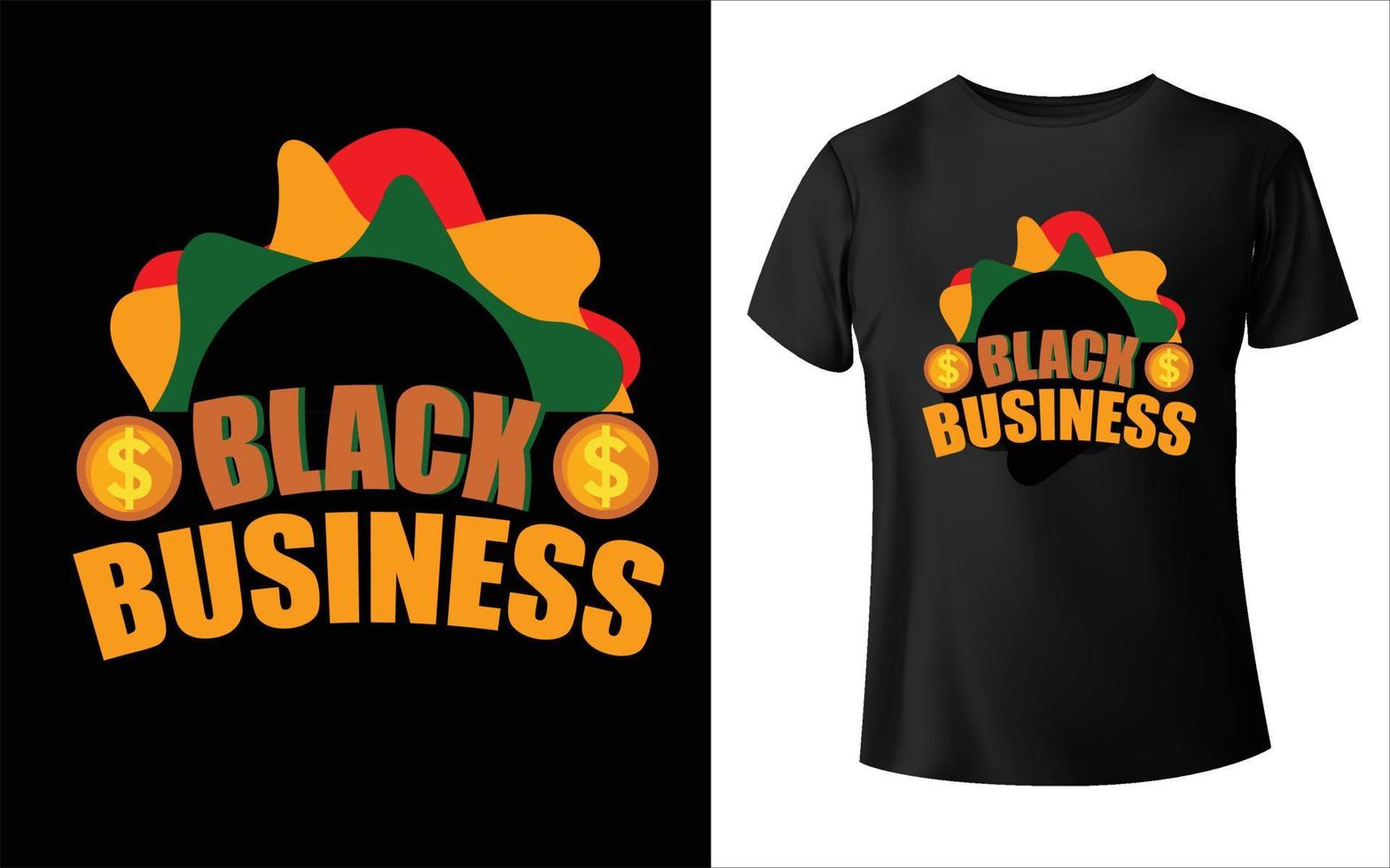 schwarzes business monat t-shirt design august vektor