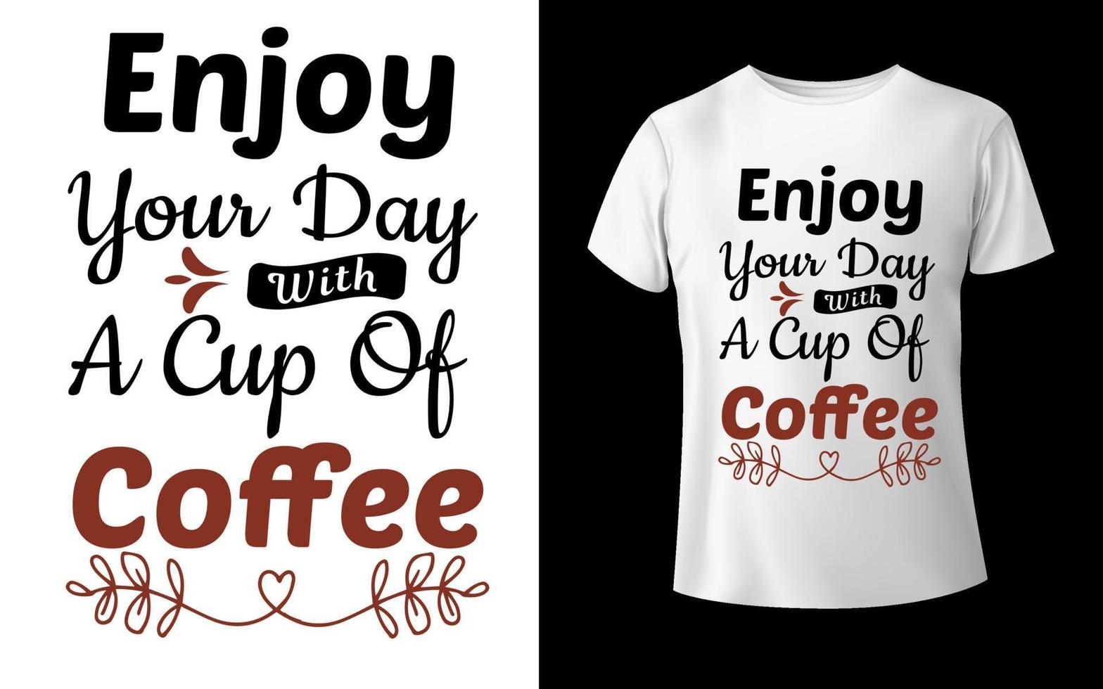 Kaffee-T-Shirt-Design Kaffee-Vektor Ich liebe Kaffee-T-Shirt-Design vektor