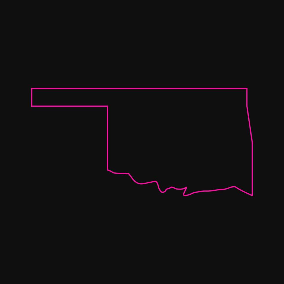 Oklahoma-Karte illustriert vektor