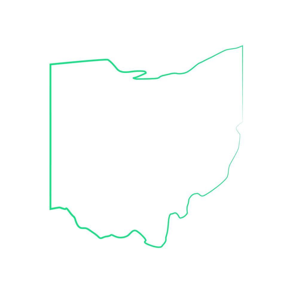 Ohio-Karte illustriert vektor