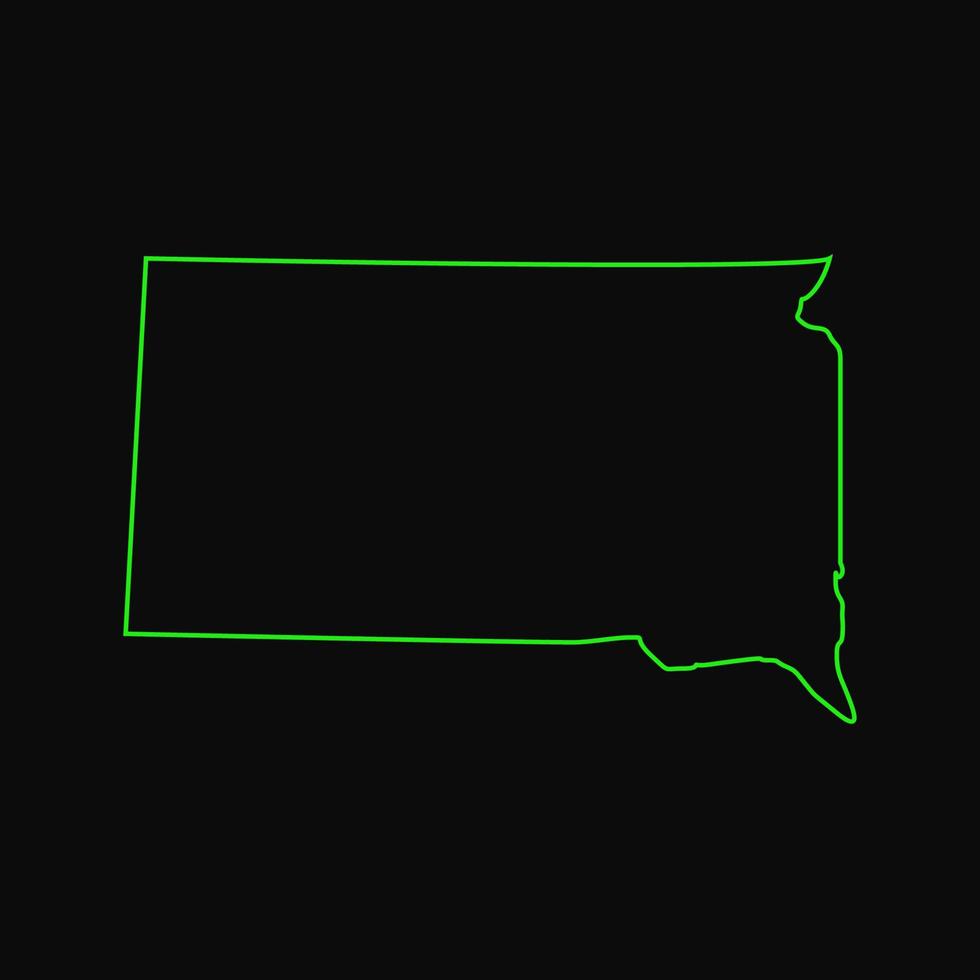 South Dakota-Karte illustriert vektor