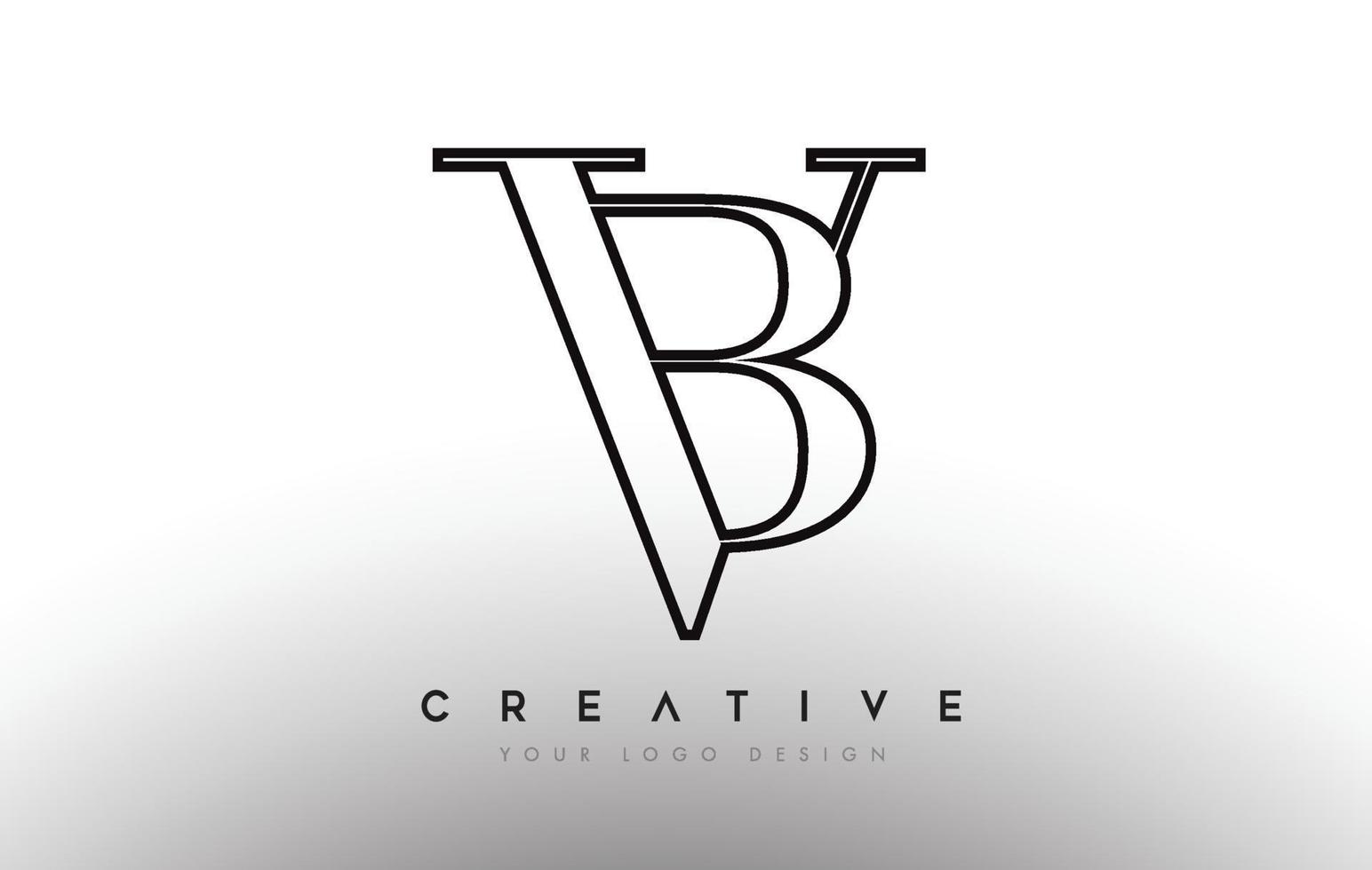 bn bn brief design logo logotype icon Konzept mit Serifenschrift und klassischem elegantem Look Vektor
