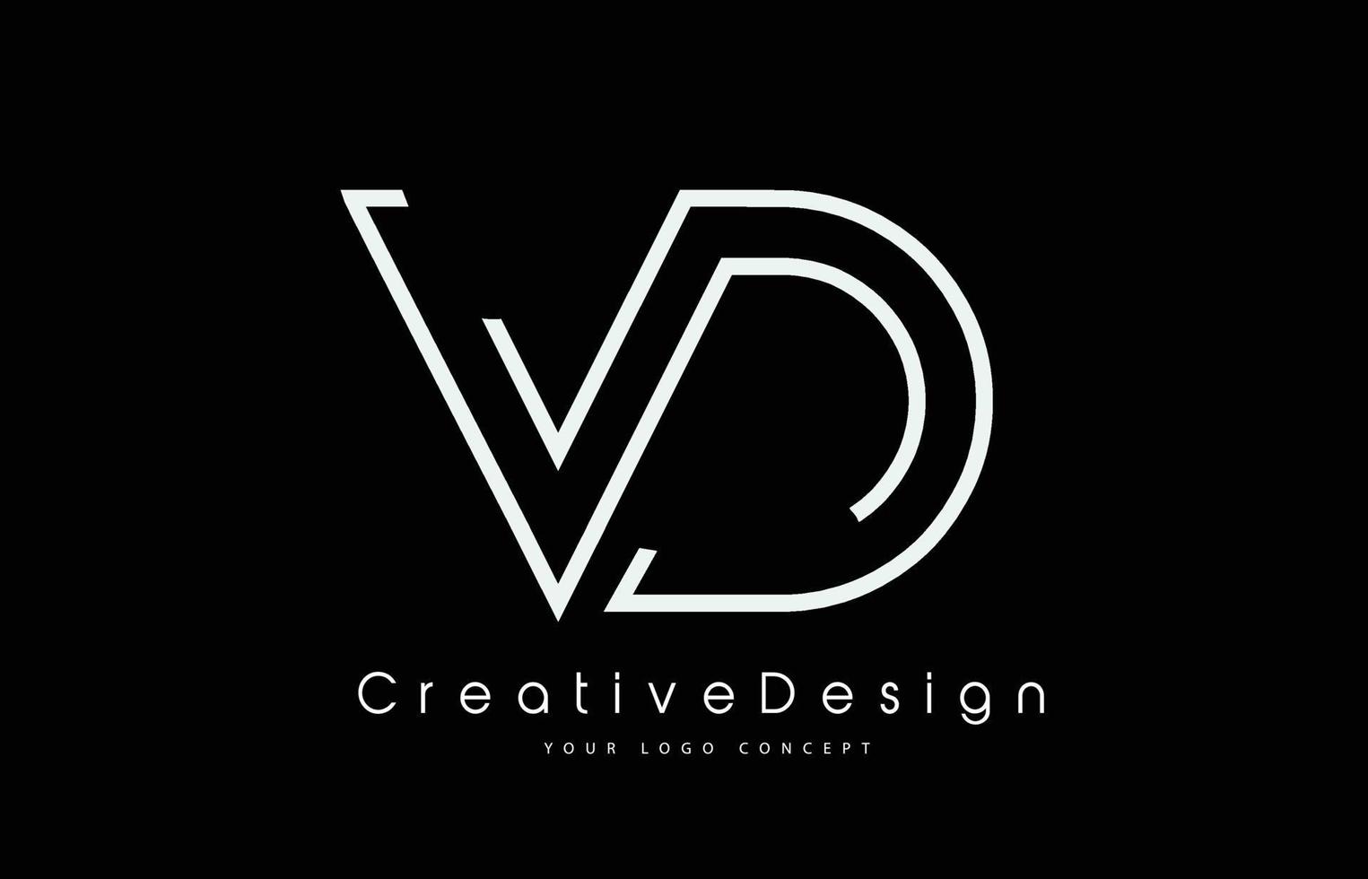 vd vd-Buchstaben-Logo-Design in weißen Farben vektor